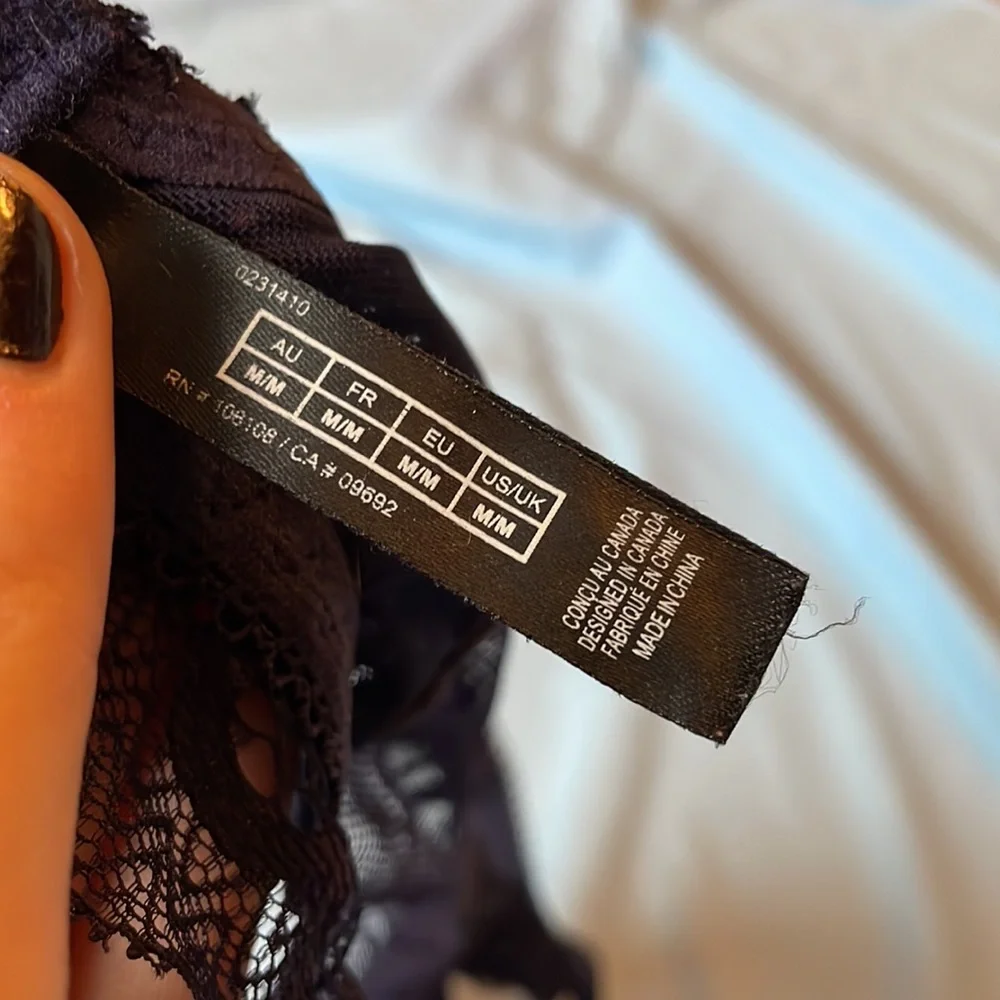 BLUSH lingerie purple see through lace bralette - Picture 9 of 11